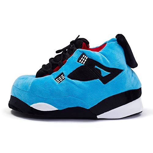 EXIGENT Extra Cushion Sneaker Slippers Kicks Shoes Adult | Men and Women | One Size Fits Most Christmas Summer (Blue_2)