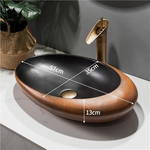 Lavabos de baño antimanchas sobre encimera cerámicos de estilo retro 4