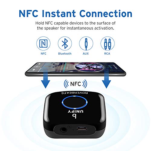 Etekcity Bluetooth Receiver, Nfc-Enabled Bluetooth Audio Adapter For Music Streaming Sound System, Bluetooth Transmitter For Receiver A/V Rca And Car Stereo 3.5Mm Aux Input, Unify #TOP2