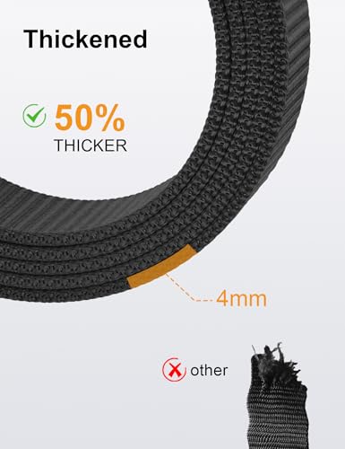 JUKMO Ratchet Belt for Men, Nylon Web Tactical Belt with Automatic Slide Buckle, Adjustable Trim to Fit4