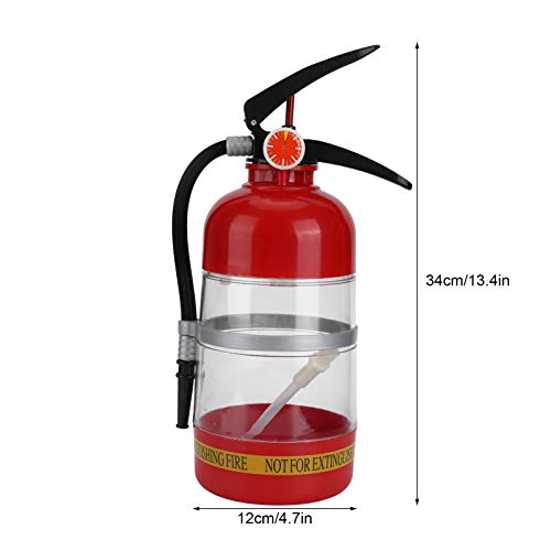 Fire Extinguisher Shape 2L Delicate Liquor Dispenser, Portable Acrylic Beer Dispenser, Home Banquet Hotel for Beer Camping Beverage Cocktail Liquor Wine