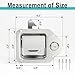 UVTQSSP 2 Pack Truck Tool Box Latch Lock Stainless Steel Tool Box Locks with Keys Truck Bed Toolboxes Truck Tool Box Lock Replacement for Truck Trailer RV Campers 4.3'' x 3.3'' Sturdy Rust-Proof