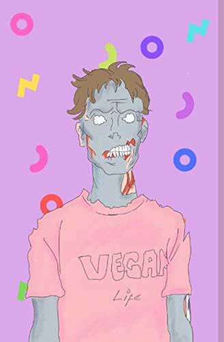 Vegan zombie notebook purple line interior