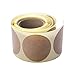 MDlabels gerippt natürliche braune runde Kraftaufkleber 47mm 100 stuck - dekorative Aufkleber vitage Geschenkaufkleber