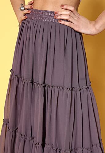 LYMI LABEL Women's Lehenga Cholis - Womens Georgette Sequence Embroidered Flared Readymade Lehenga Choli with Dupatta For Wedding, Traditional, Ethnic Wear