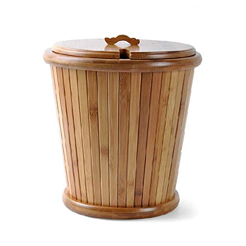 Poubelle, Poubelle de tri des ordures, poubelle canettes de bambou ménage matières poubelles avec le filtre de trou de vidange, le seau d'eau, le salon rustique de salle de séjour poubelle peut détrui