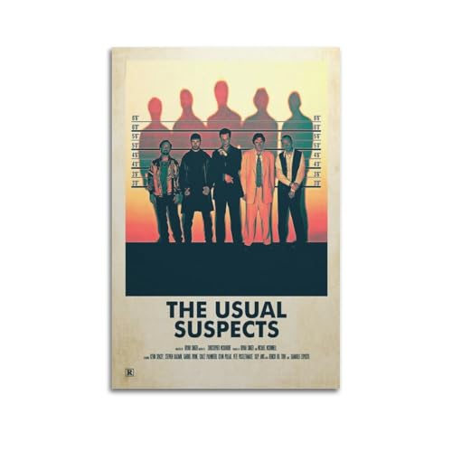 WYBRBHR Póster decorativo de The Usual Suspects para pared e impresión artística moderna para dormitorio familiar, 60 x 90 cm