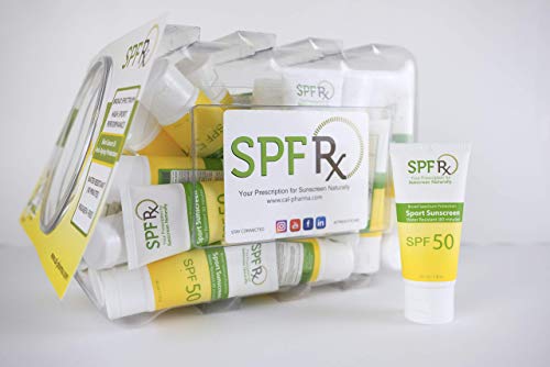 Spf Rx, Spf 50 Sport Sunscreen, Broad Spectrum Sun Protection With Active Dry Protect Formula, Non-Greasy Sport Sunblock, For Face And Body - 1 Oz, 40-Pack Bin #TOP1