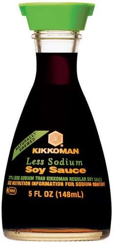 Kikkoman Menos Dispensador de salsa de soja de sodio, 5-Ounce Botella de vidrio (4 unidades)