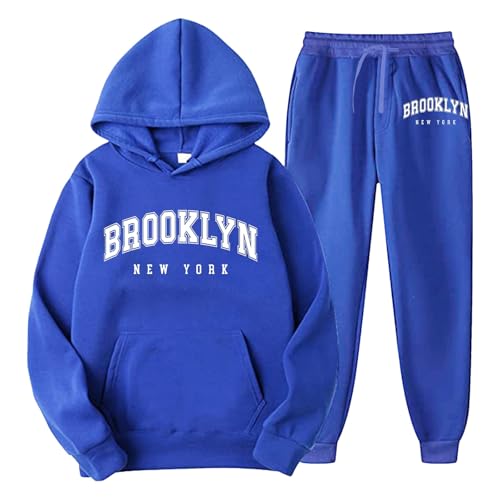 Men's Athletic Tracksuit Fleece Hooded Sweatpants Set Winter Workout Jogging Suit with Tassel Design Casual