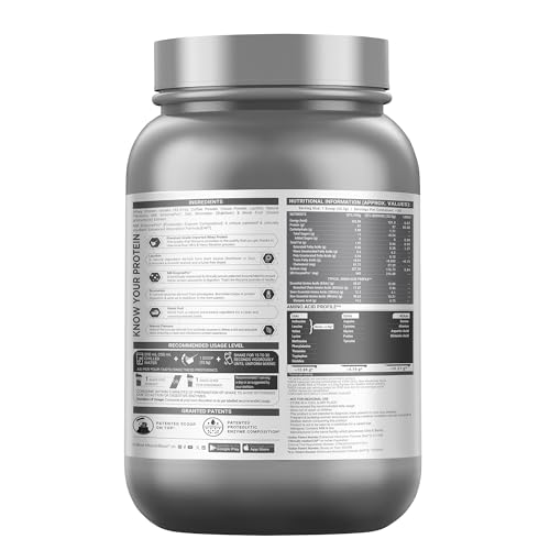 Image of MuscleBlaze Biozyme Iso-Zero Whey Protein Isolate Powder, 1kg (2.2lbs) | Blue Tokai Cafe Latte | 27g Whey Protein Per Scoop | USA Patent-Published Enhanced Absorption Formula (EAF)