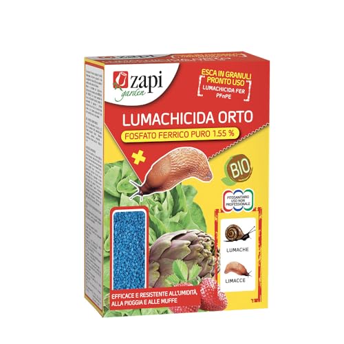 zapi lumachicida esca – esca lumachicida granulare 200 g – fosfato ferrico lumache 1,55% – anti lumache per orto resistente a pioggia e umidità – consentito in agricoltura biologica
