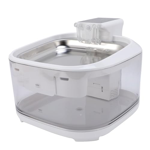 Fuente de agua para mascota ANGGREK, 4.5L, blanca miniatura 2