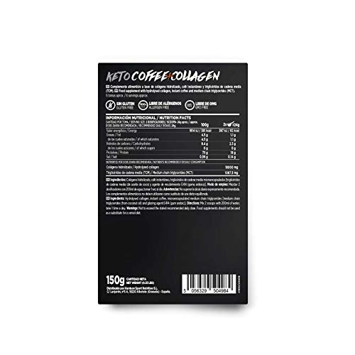 Café con Colágeno Hidrolizado Bovino de HSN | 150 g = 6 Tomas por Envase | Ideal Dieta Keto | 18 Gramos de Colágeno por… - Imagen 3