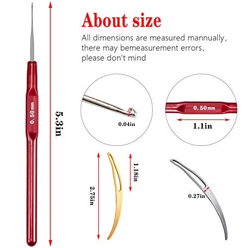 Crochet Hook Hair Tool, Needle Hooks Dreadlock Kit for Braid Dreadlocks