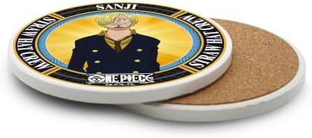 ABYSTYLE – One Piece – Sanji Ceramic Coaster – Official Product – Dimensions 10 x 10 cm – Non-Slip Base image 4