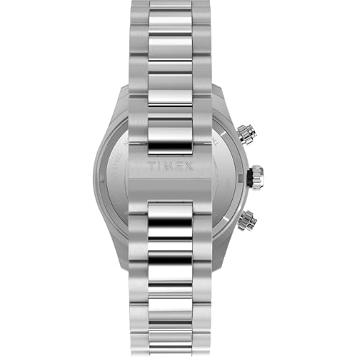 Image of TIMEX Waterbury Heritage Analog Silver Round Dial & Silver Stainless Steel Bracelet Band Water Resistant Men's Wrist Watch - TW2Y19200IK