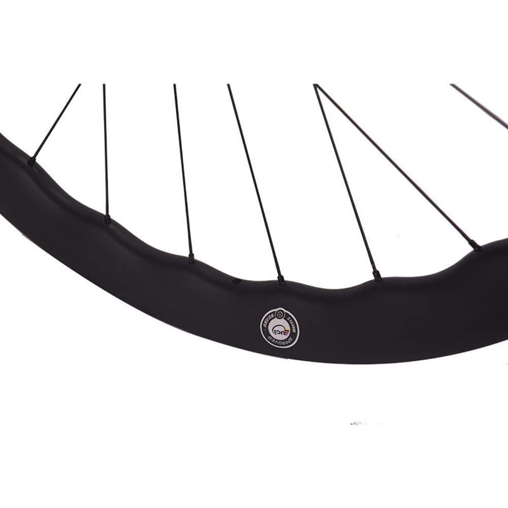 Juego De Ruedas para Bicicleta De Carretera De 700C Rueda De Bici De Fibra De Carbono Freno De Disco Ruedas Delanteras Y Traseras De Eje Pasante Llanta Rodamientos Cerámicos