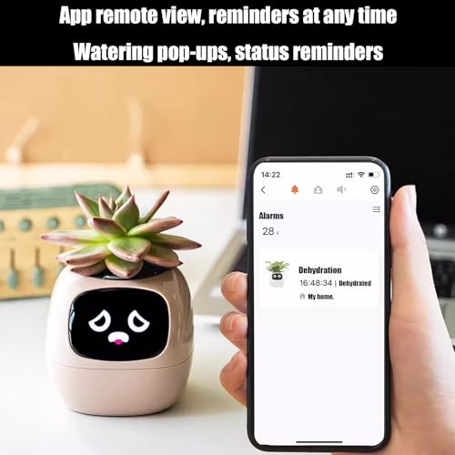 Pot de plante interactive intelligente avec écran LCD 16 pouces et télécommande
