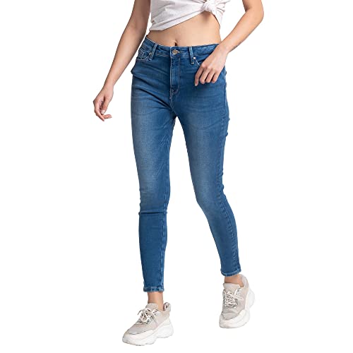 Image of Spykar Womens Mid Rise Super Slim Fit Jeans