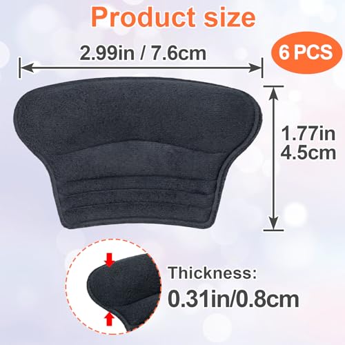 Image of Joez Wonderful 3 Pairs Kids Heel Pads for Shoes Too Big, Self-Adhesive Heel Grips Liner for Loose Shoe, Non Slip Soft Shoe Filler Heel Inserts Heel Cushion for Toddlers Girls Boys (Gray)