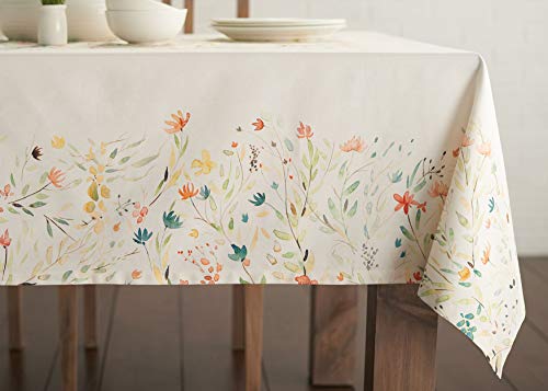Maison D' Hermine 100% Cotton Table Cloth Colmar Tabletop Cover Kitchen Dining Tablecloth Great For Parties Wedding Use Spring/Summer (Rectangle, 60"X108") #TOP7