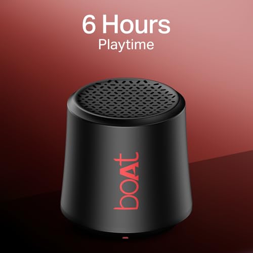 Image of Boat Stone Uno, 3W Signature Sound, 6HRS Battery, TWS Feature, Bluetooth v5.4 & Type-C Interface, Bluetooth Speaker, Wireless Speaker, Portable Speaker(Raging Black)