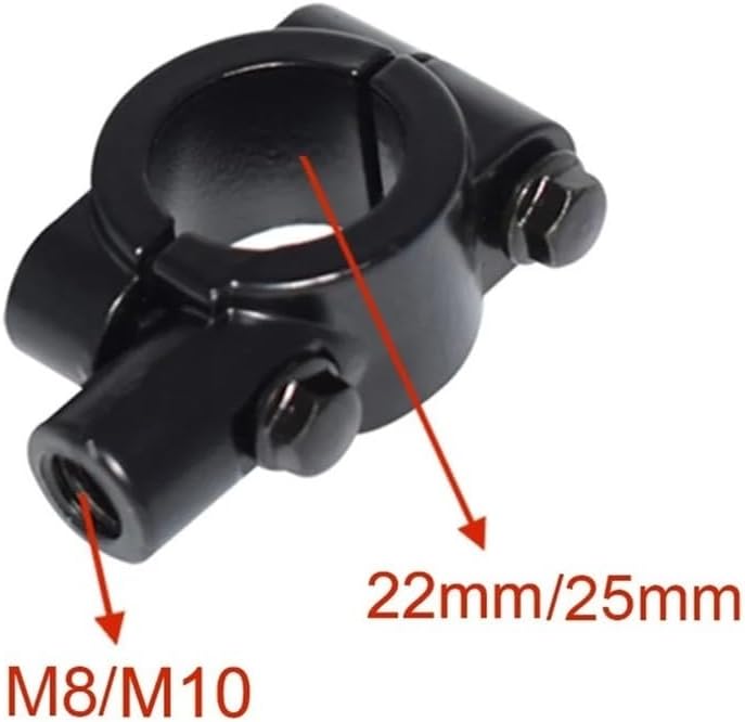 Fit For Motorcycle Mirror Mount 1PC M8 M10 22mm 25mm Rearview Seat Bracket Handlebar Bracket(1pc 10mm)