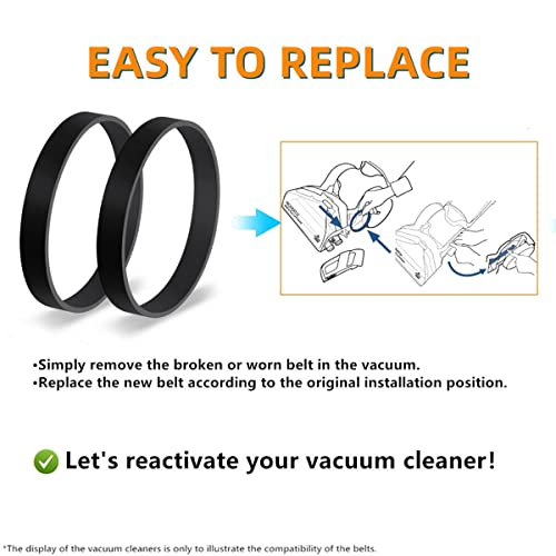 Replacement Belts for Bissell ProHeat 2X Revolution Pet (Pro) Carpet Cleaner Model 1548,1551,1986,1964, 2007, 2007P, 1550 Series, Compared to Parts 1606428 (Pack of 2)