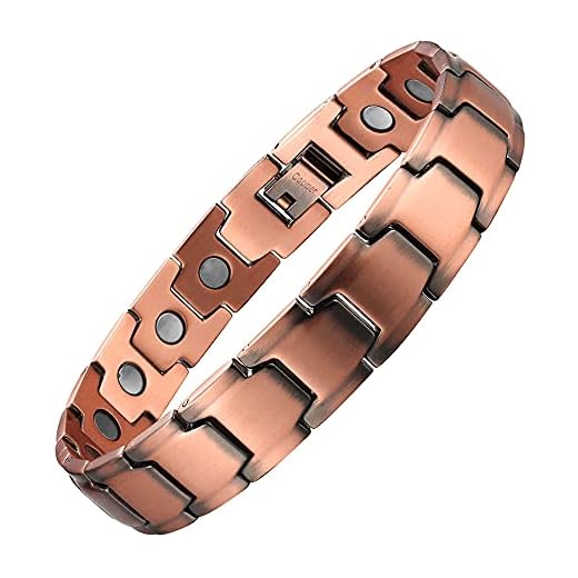 Copper Bracelets for Men 8.5inches Adjustable Size Magnetic Bracelet Pain Relief for Arthritis and Carpal Tunnel Migraines Tennis Elbow