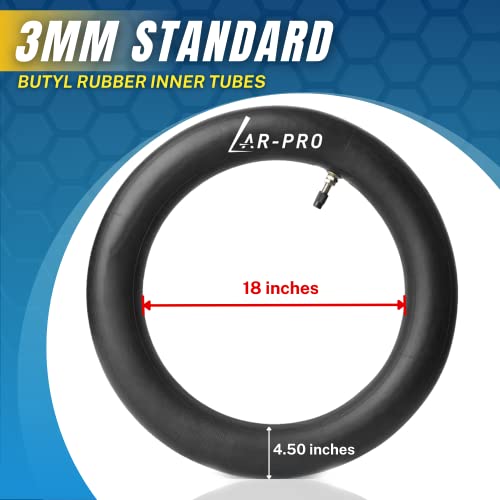 Image of (2-Pack) 110 /100-18 (4.50 x 18) Heavy-Duty Motorcycle Inner Tubes - 3mm Thick Butyl Rubber Inner Tubes - TR4 Valve Stems - Designed for Off-Road and Motocross Tires