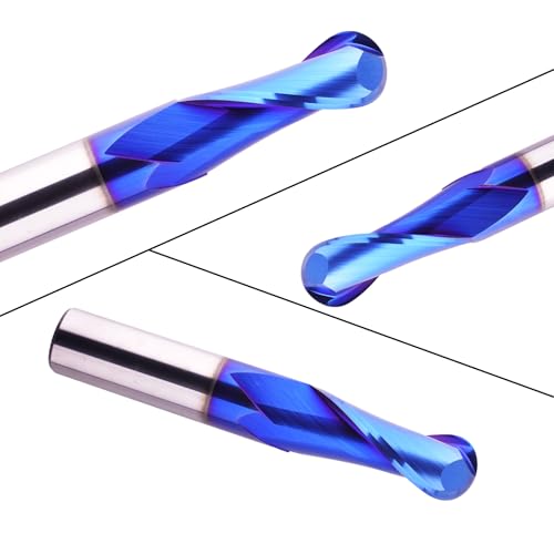 Image of 1 /2 inch Shank Ball Nose End Mill CNC Router Bits Carbide Spiral Milling Tool