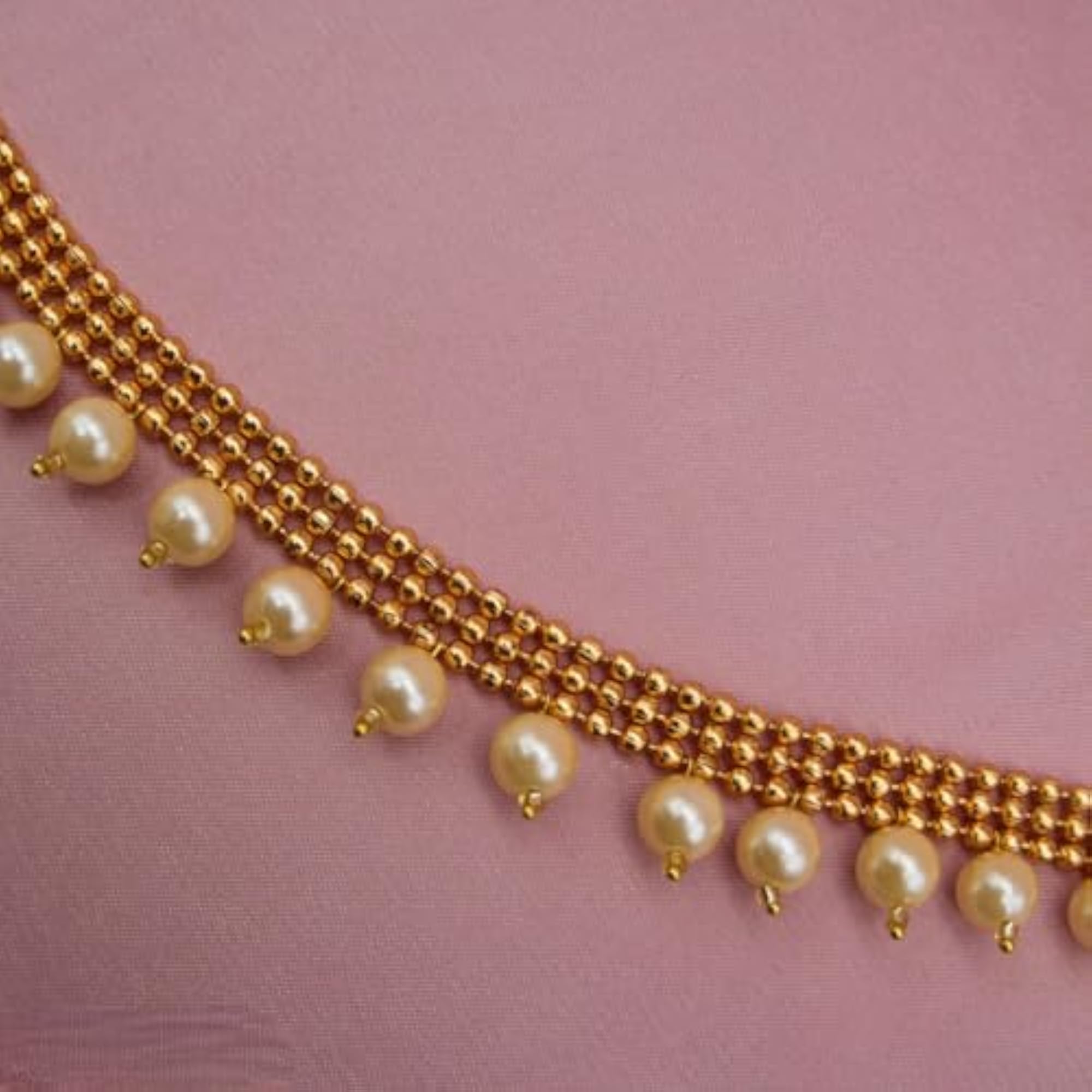 Gold Plated Traditional Pearl Kamarband for Women