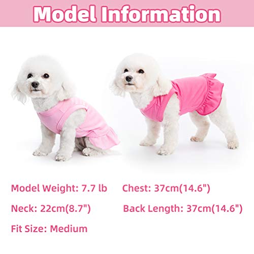image for BINGPET 2 Pack Blank Dog Shirt Skirt - Soft Breathable Cute Pet Clothe