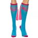 Dc Comics Supergirl Blue Knee High Sock with Pink Cape, Blue, 9-11 (Shoe Size 5-10)