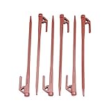 UJack(ユージャック) 鋳造ペグ TRISTAKE (トライステーク) 28cm カチオン電着塗装 6本セット (レッド)