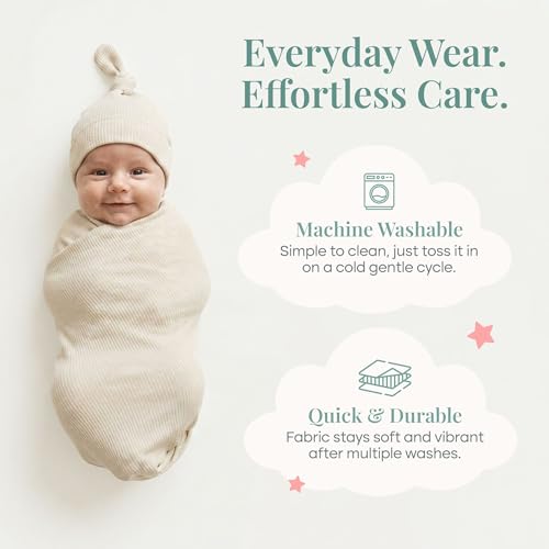 Image of Caden Lane Baby Swaddle & Receiving Blanket, Soft, Breathable & Temperature-Regulating Bamboo Viscose Fabric for Swaddling Newborns, Gender Neutral Infant Blanket for Boys & Girls