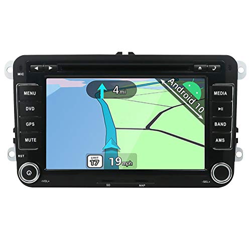 YUNTX Android 10.0 autoradio compatibel met VW Passat/Golf/Skoda/Seat - GPS 2 Din - Gratis achteruitrijcamera & Canbus & MIC - 7 inch - ondersteunt DAB+ /stuurwielcontrole /4G/WiFi/Bluetooth/Mirrorlink