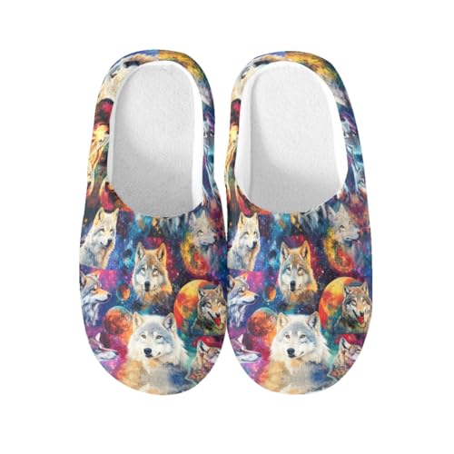 Chaussons antidérapants en coton Wölfess pour homme et femme