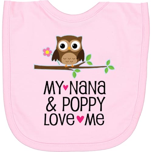 inktastic Nana and Poppy Love Me Newborn Bib