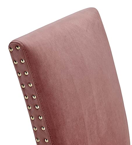 Modway Parcel Performance Velvet Dining Side Chairs - Set Of 2, Dusty Rose #TOP4