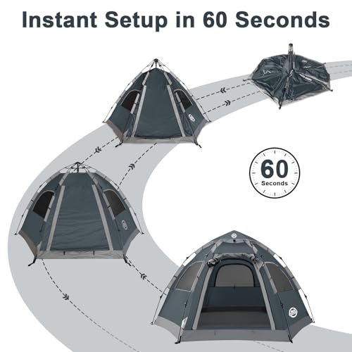 Carpa instantánea para camping 3 personas impermeable miniatura 4