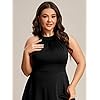 Ever-Pretty-Womens-Summer-A-Line-Halter-Plus-Size-Sundresses-Causal-Cocktail-Dress-01782-PZ Ever-Pretty Sexy Knee Length Empire Waist A Line High Low Plus Size Graduation Dress Black L