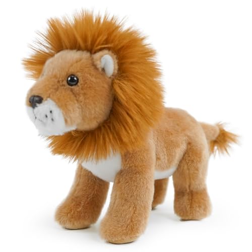JUSTQUNSEEN Lion Stuffed Animal Toy Jungle Animals 8 INCH,Plushies Stuffed Animals for Girls Plush Lion Toys Little Stuffed Animal, Cute Stuffed Animal Plush Toy for Boy Girl
