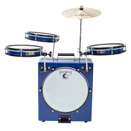Toca Percussion KickBoxx Pro Suitcase Drum Set - Cobalt Blue