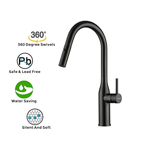 Grue mitigeur de cuisine cascade avec douchette extractible design C - 4