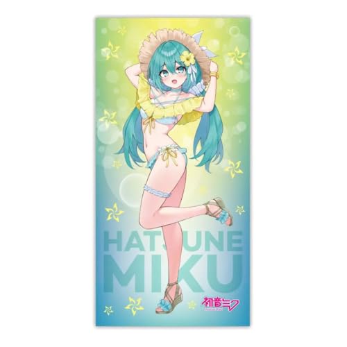 【公式】初音'ミクシリーズ プラチナムザッカバスタオル ConceptualseriesVer. グッズ コレクション 雑貨 ホビー ギフト プレゼント 誕生日 60×120cm (水着Ver.)