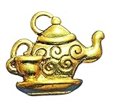 20Pcs. Tibetan Antique Gold TEAPOT & CUP Charms Pendants Jewelry Findings PR128 DIY Crafting by Wholesale Charms