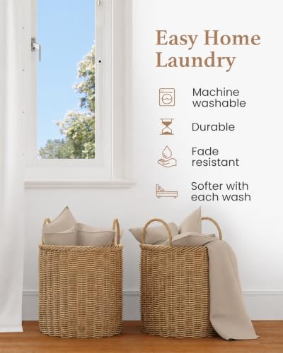 Image of 100% Egyptian Cotton Sheets Queen Size, 4 Piece, Beige Sheets Queen Set
