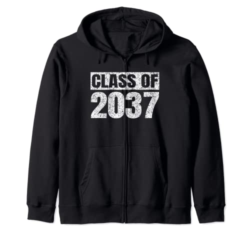 Clase De 2037 Primer Día De La Escuela Graduación Graduado Vintage Sudadera con Capucha